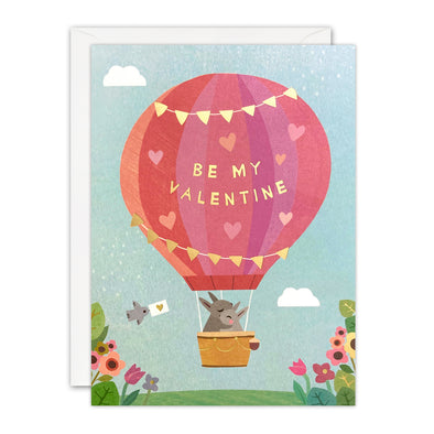 HC4207 - Valentine’s Day Hot Air Balloon Acorns Card
