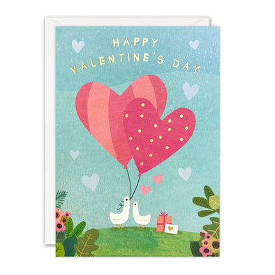 HC4208 - Valentine’s Day Ducks Acorns Card