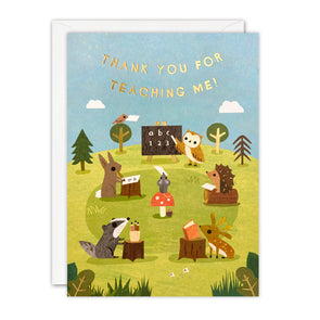 HC4288 - Thank You Teacher Animals Acorns Card