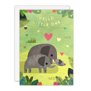 HC4289 - New Baby Elephants Acorns Card