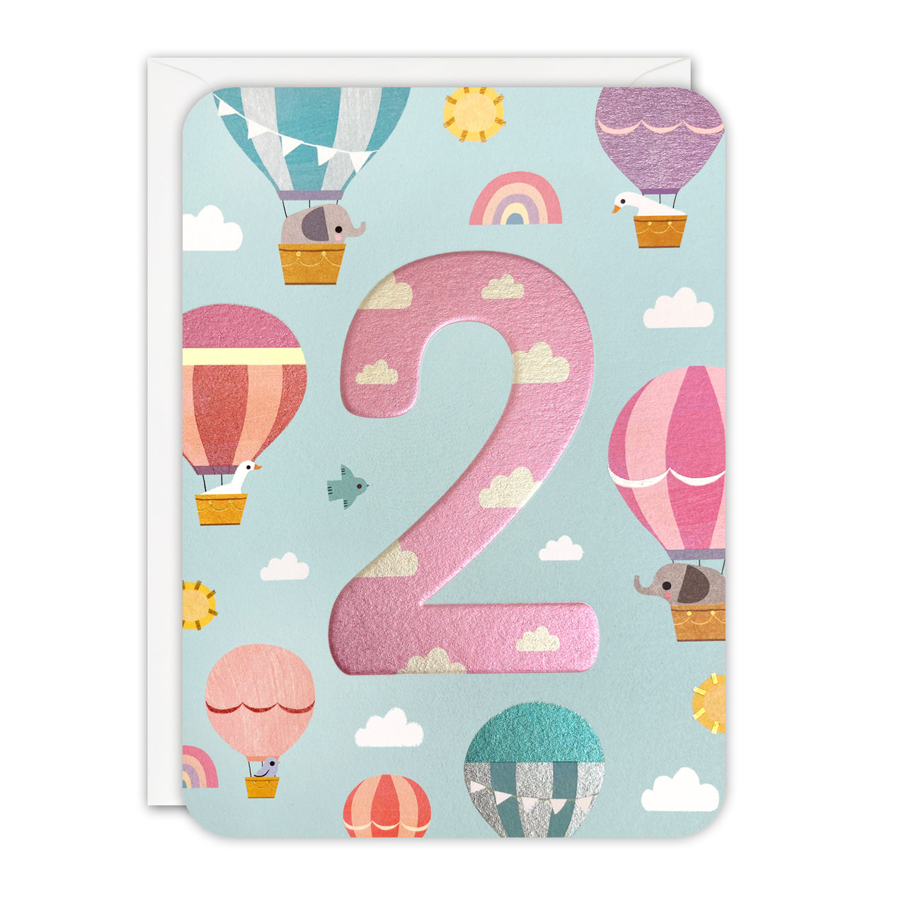 HS4628 - Age 2 Balloons Sprouts Card