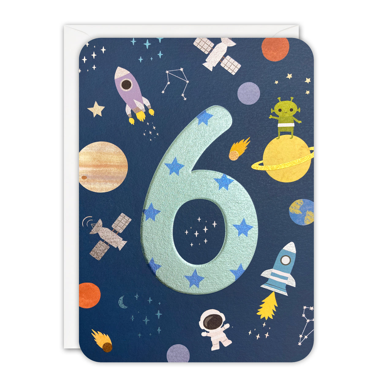 HS4637 - Age 6 Outer Space Sprouts Card