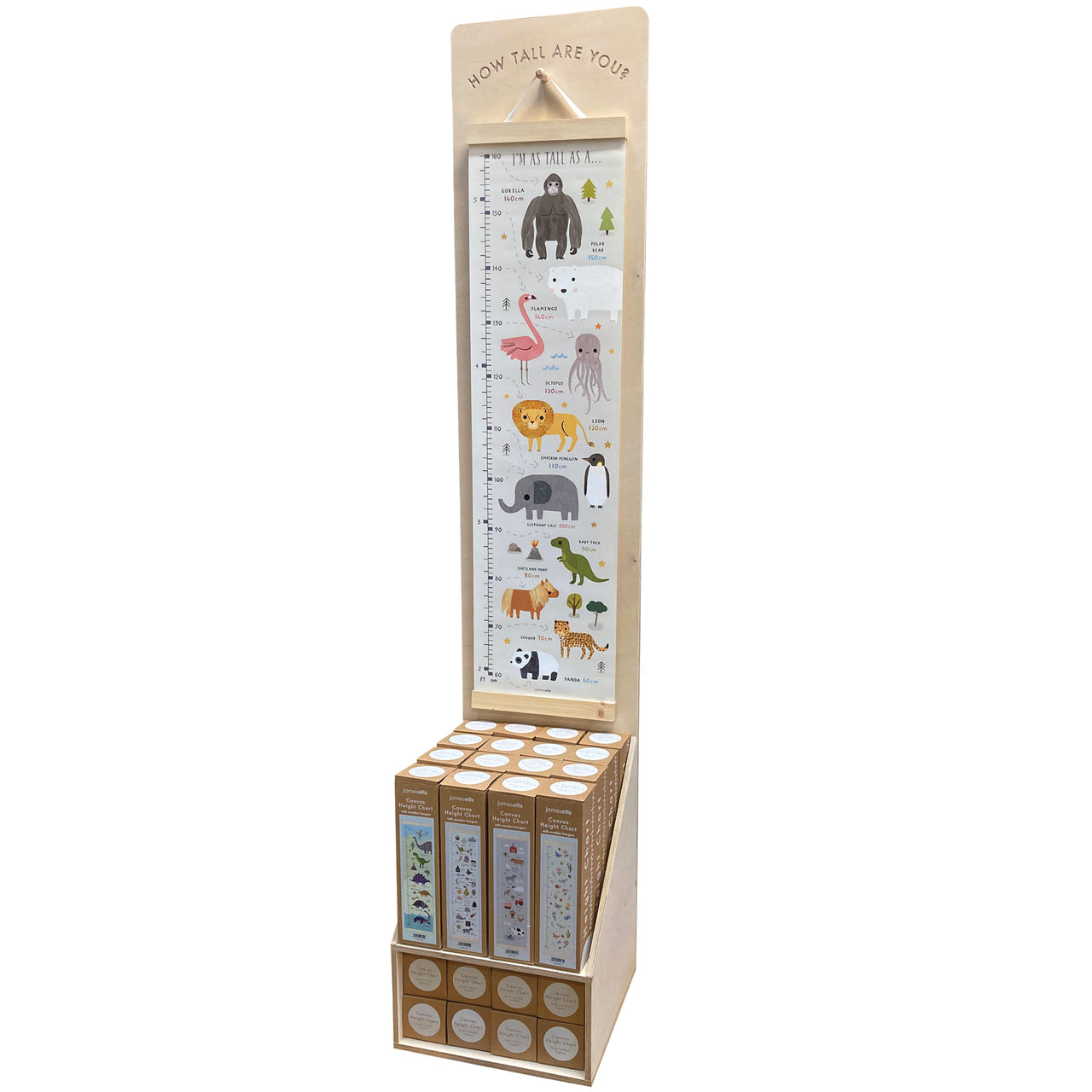 Wooden Display Stand for Height Charts (FREE with 36 Charts)
