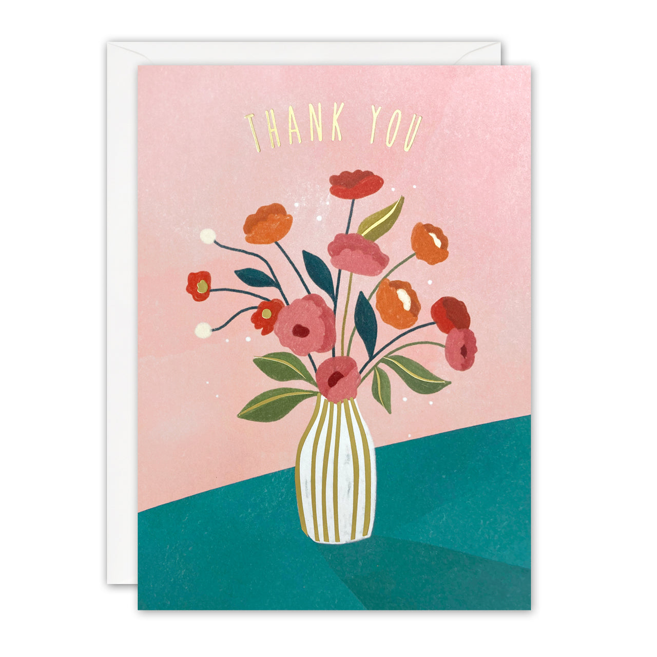 J4120 - Thank You Flowers Sunbeams Card