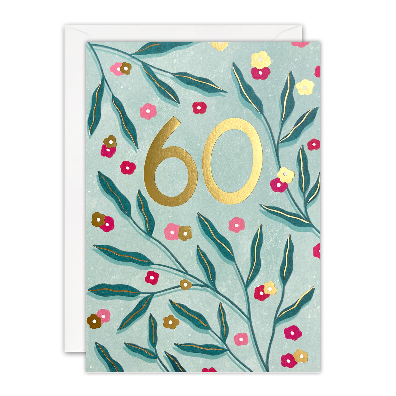 J4282 - Age 60 Botanical Sunbeams Card