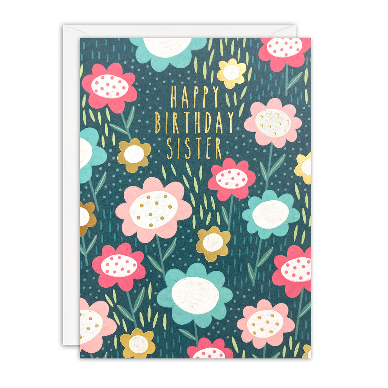 J4505 - Sister Birthday Flowers Sunbeams Card