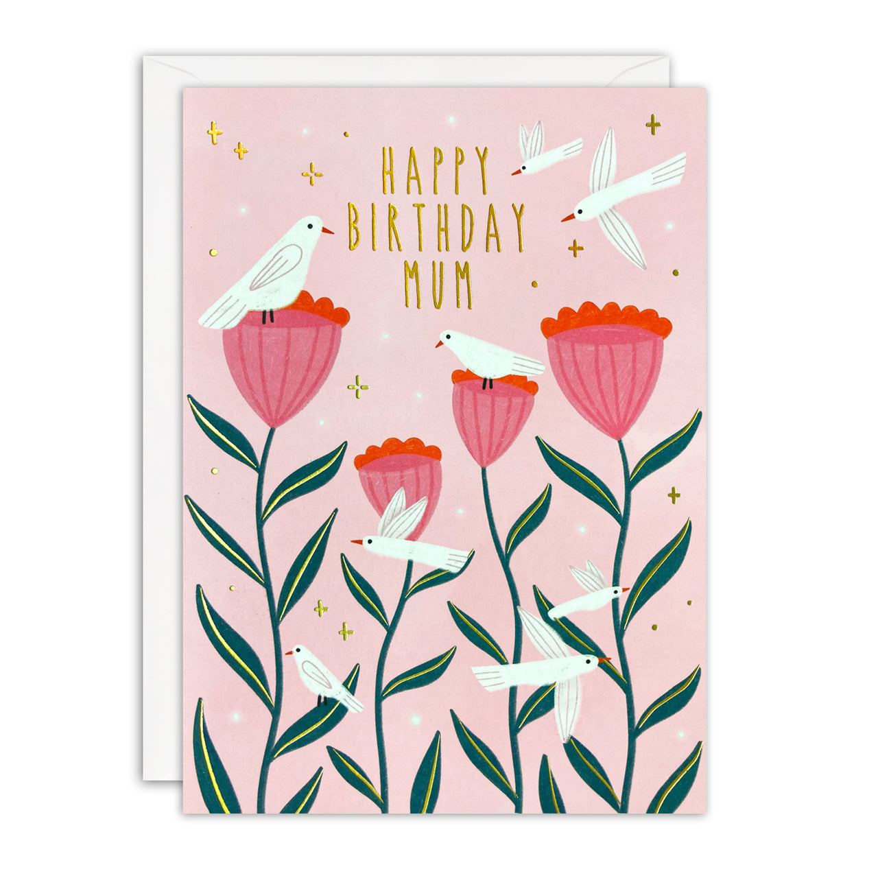 J4507 - Mum Birthday Birds Sunbeams Card