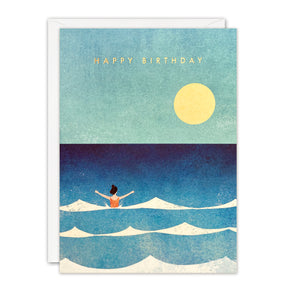 K4485 - Dip in the Sea Birthday Offshore Card