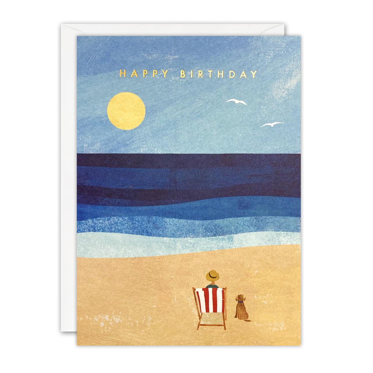 K4640 - Dog and Deckchair Birthday Offshore Card
