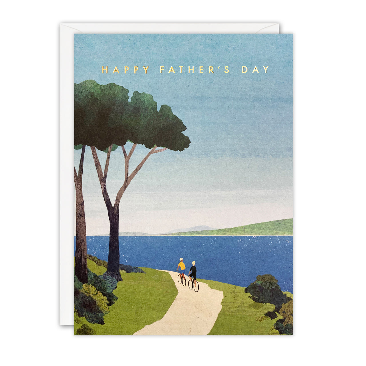 K4966 - Father's Day Cycling by the Sea Offshore Card