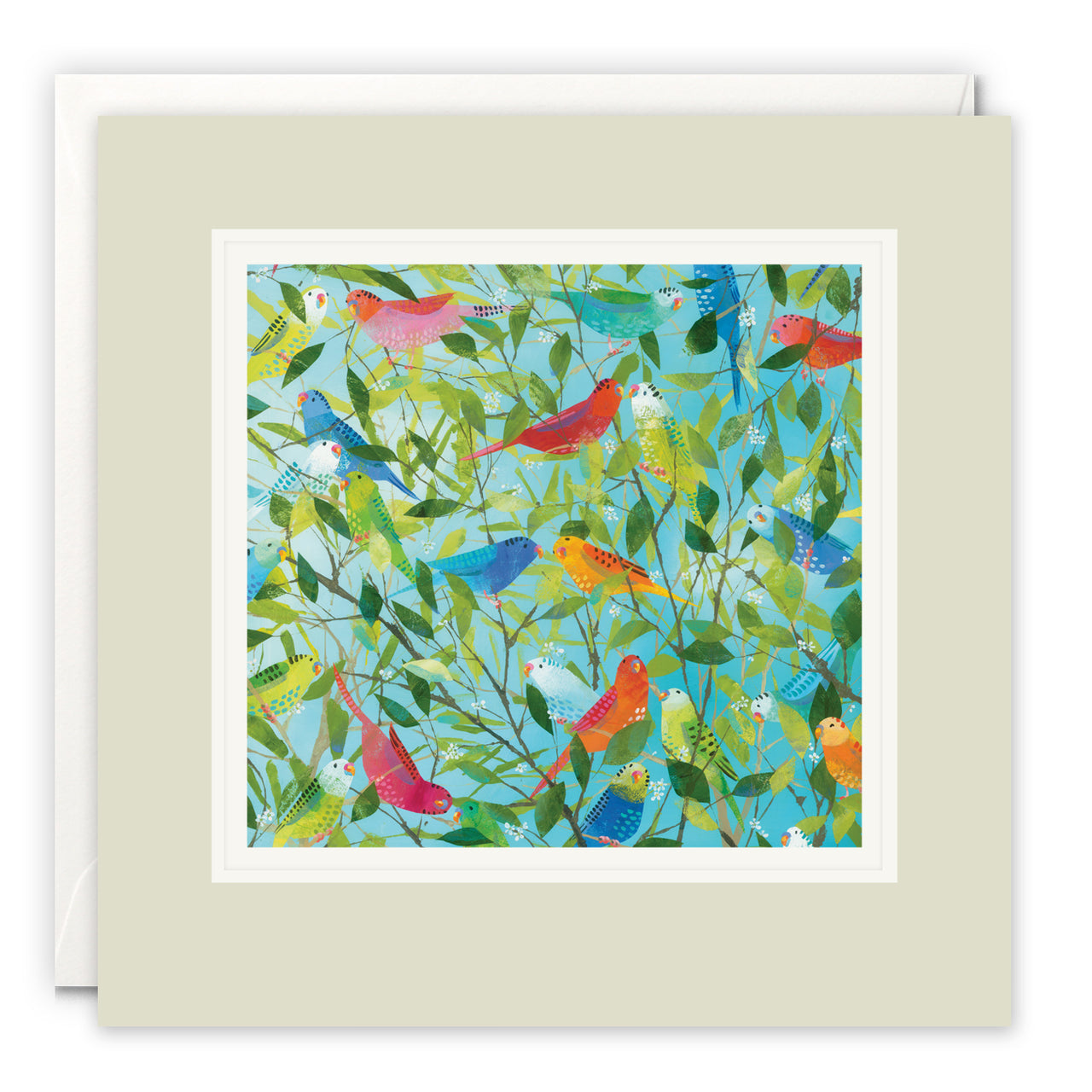 L4466 - Parakeet Party Paintworks Card