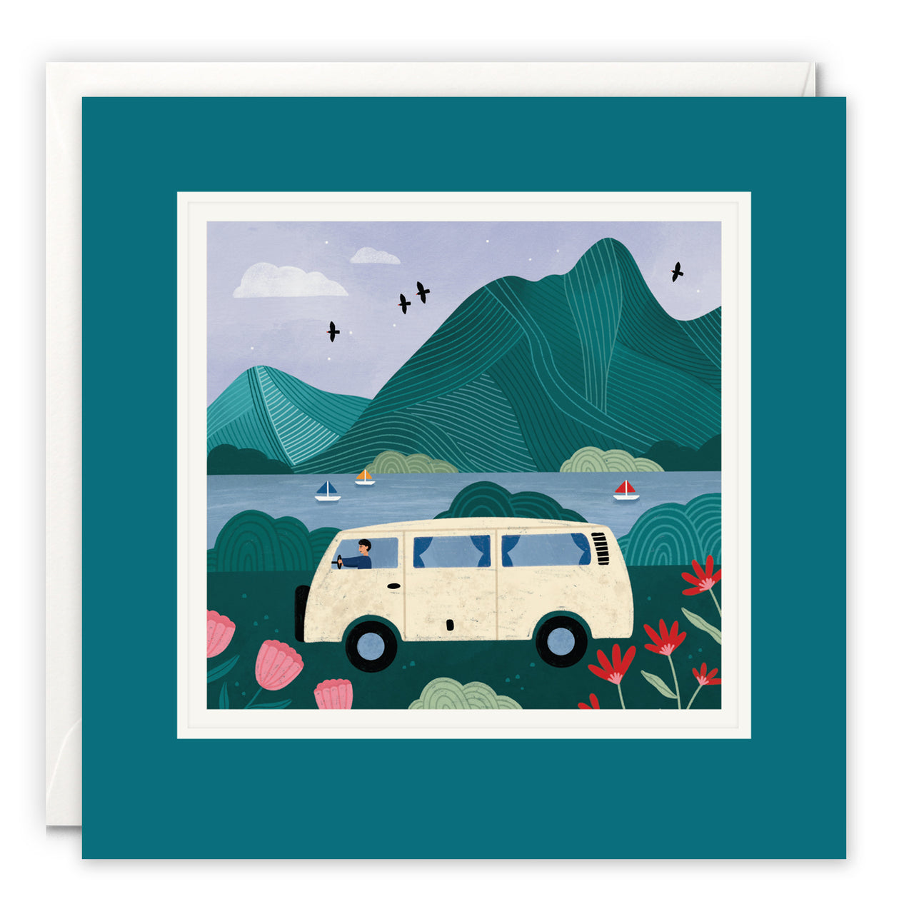L4596 - Campervan Lake Paintworks Card
