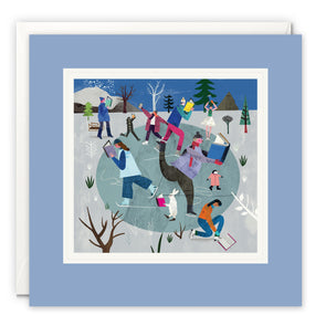 L4652 - The Ice Skaters Paintworks Card