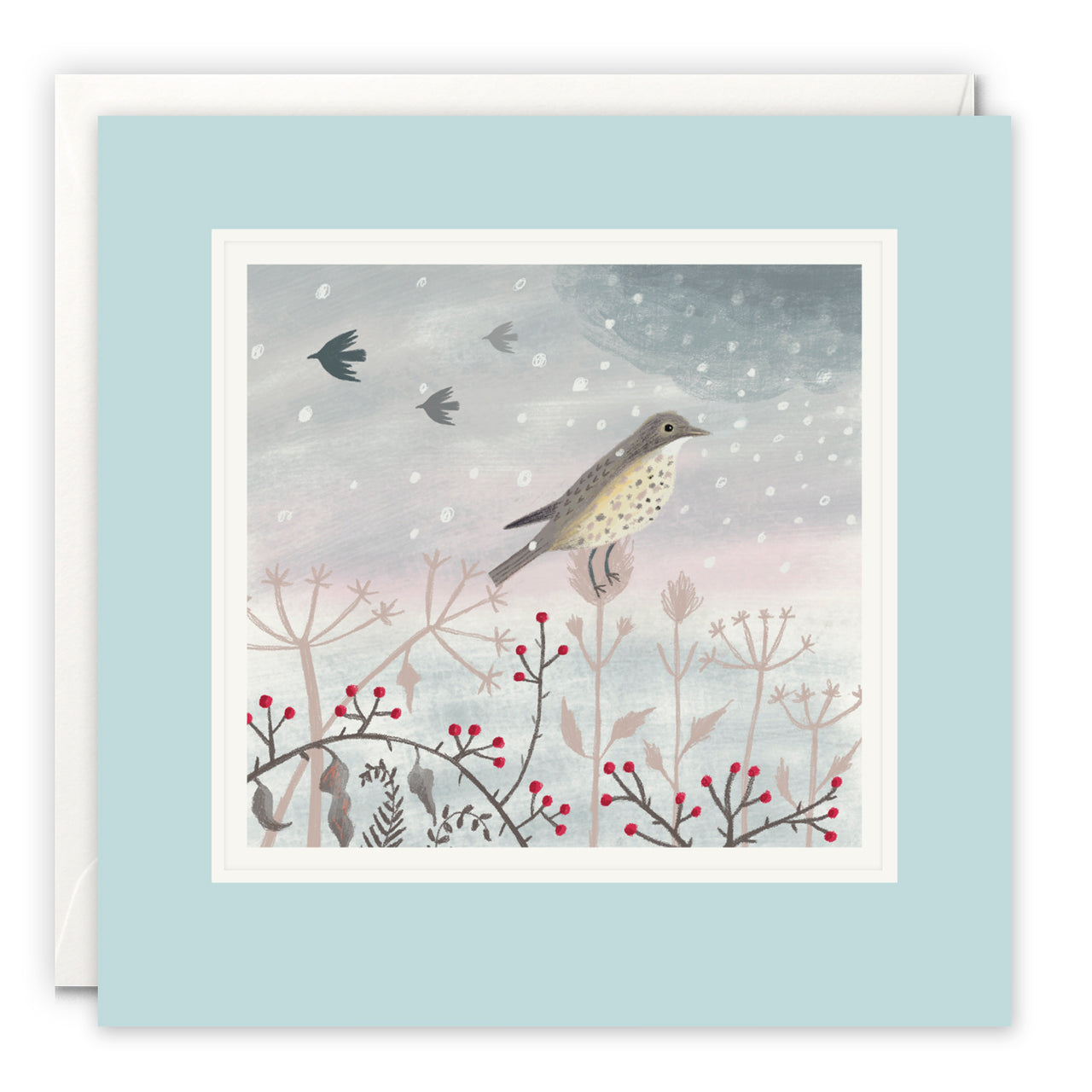 L4657 - Winter Thrush Paintworks Card