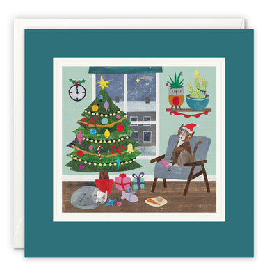 L4668 - Christmas Eve Cats Paintworks Card