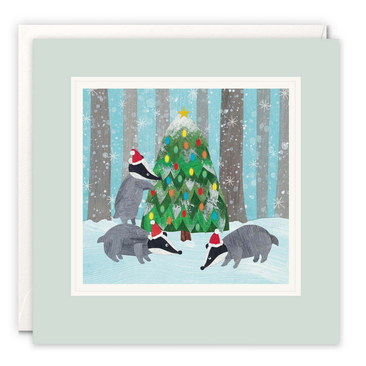 L4921 - Christmas Badgers Paintworks Card