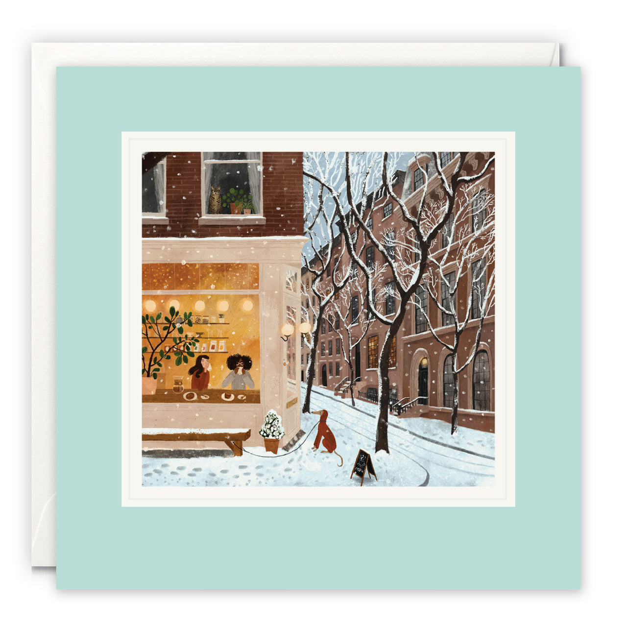 L4924 - Coffee in the West Village Paintworks Card