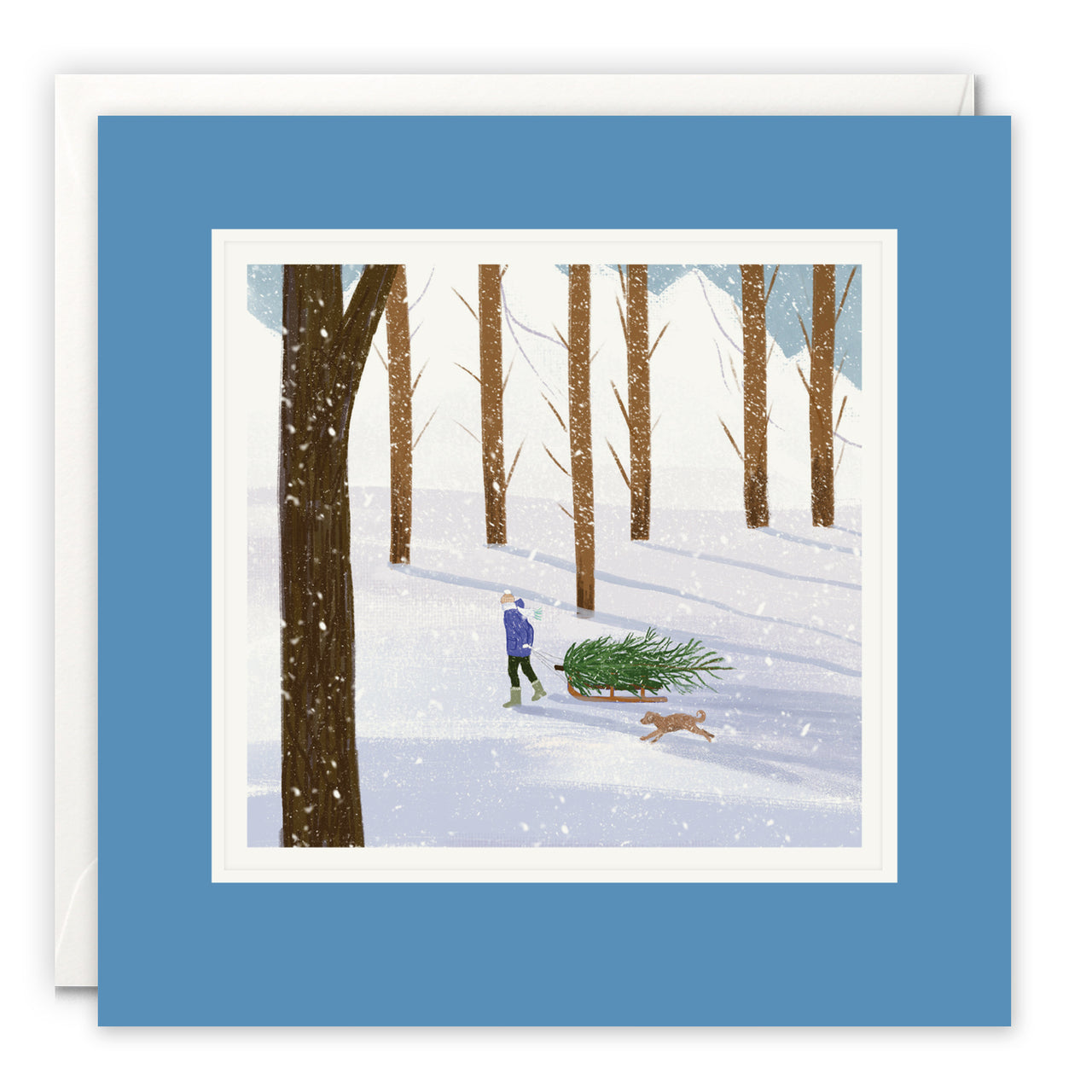 L4925 - Christmas Tree Sled Paintworks Card