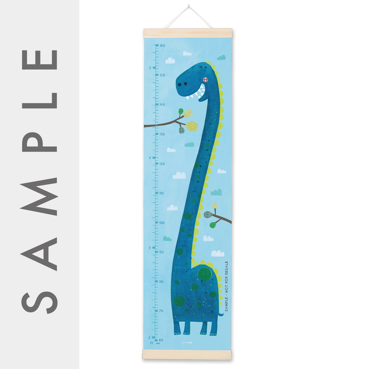 MBHC3068S - Dinosaur Height Chart SAMPLE