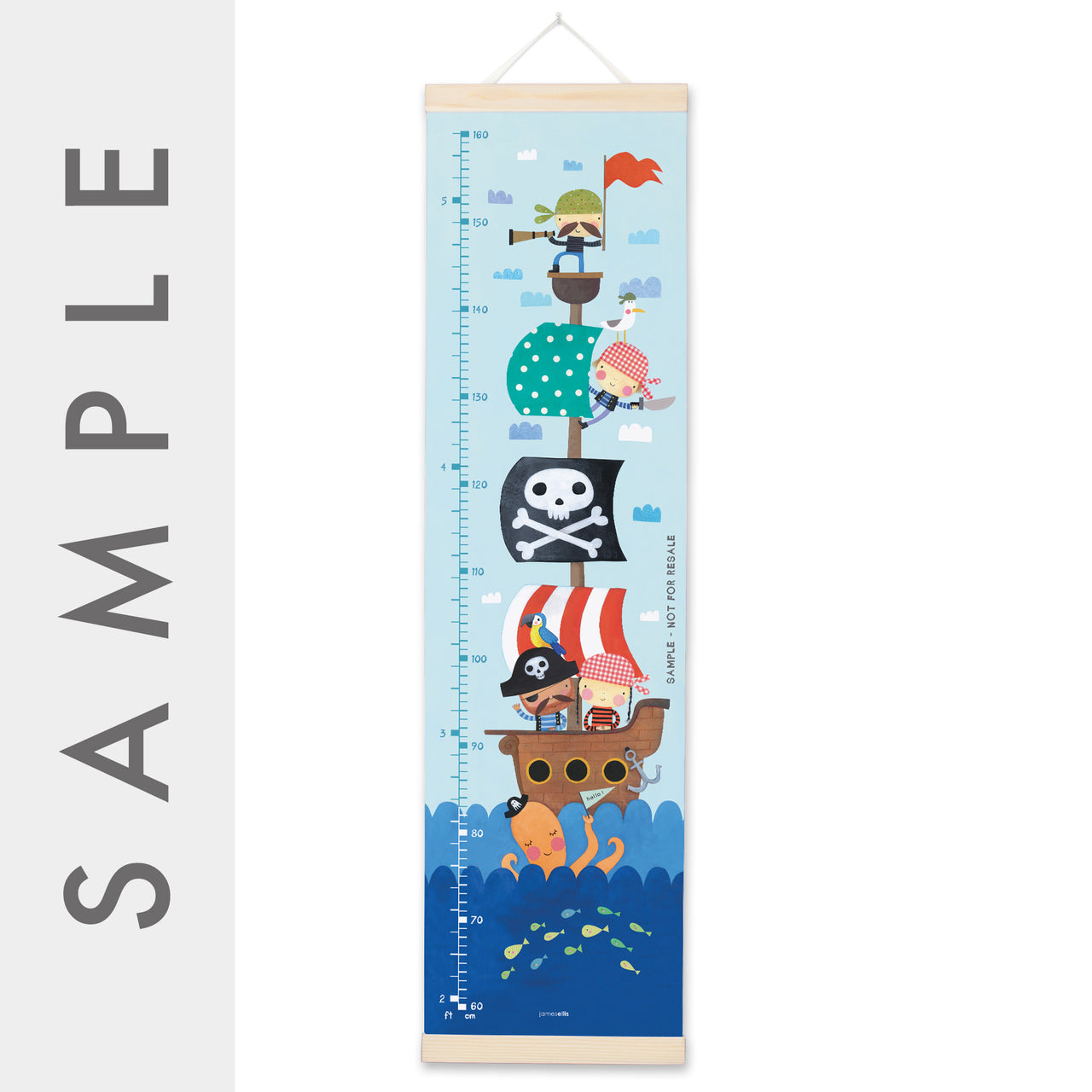 MBHC3072S - Pirate Height Chart SAMPLE