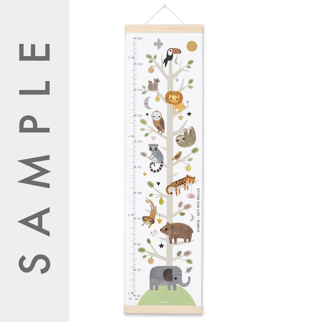 MBHC3574S - Animal Tree Height Chart SAMPLE