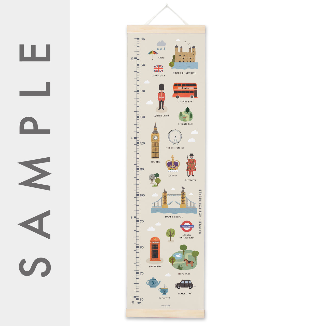 MBHC4127S - London Height Chart SAMPLE