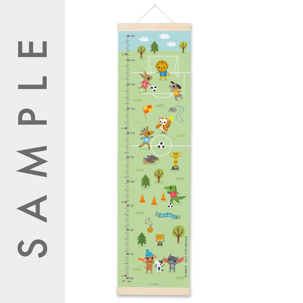 MBHC4472S - Football Height Chart SAMPLE