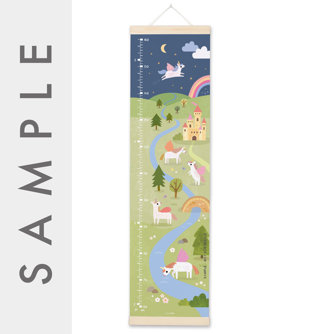 MBHC4594S - Unicorns Height Chart SAMPLE