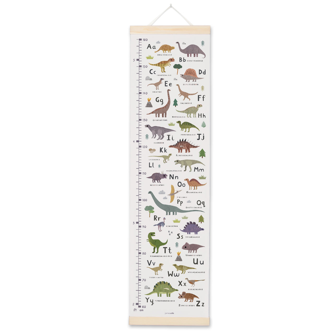 MBHC4747 - Dinosaur Alphabet Height Chart