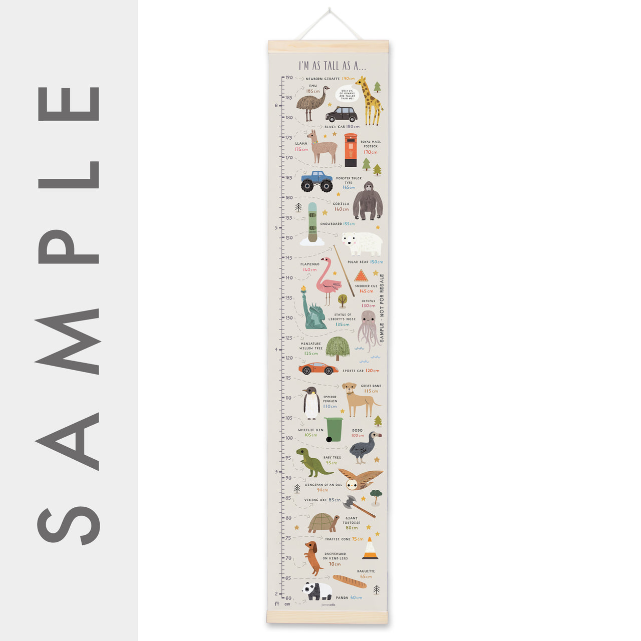 MBHC4822S - Family As Tall As Height Chart (extra tall) SAMPLE