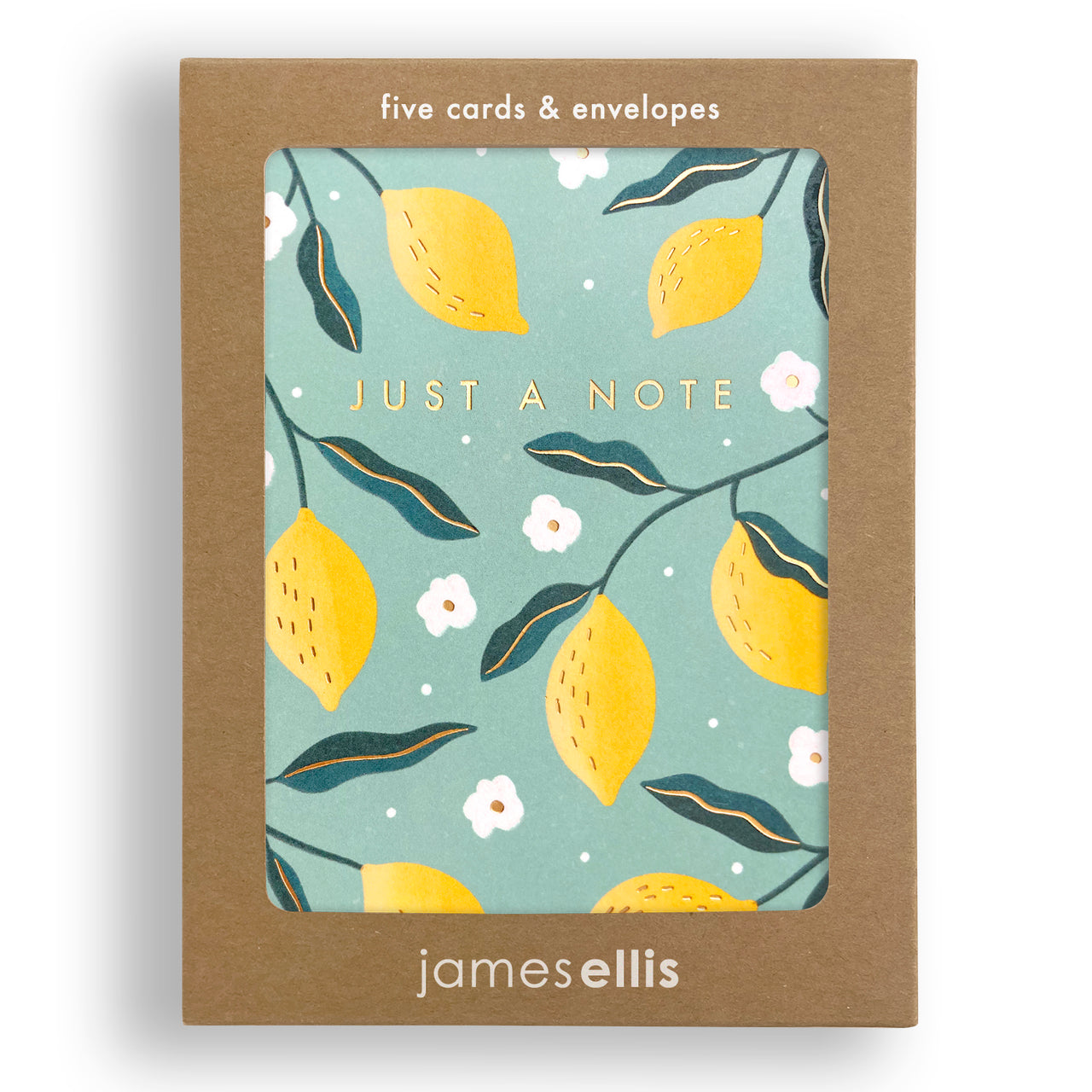 MQ4452 - Just a Note Lemons Minnows pk of 5 cards