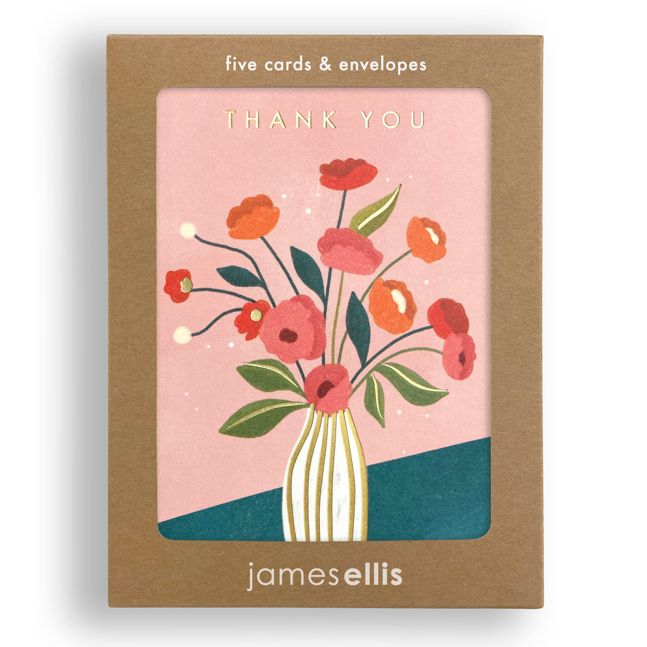 MQ4454 - Thank You Vase Minnows pk of 5 cards
