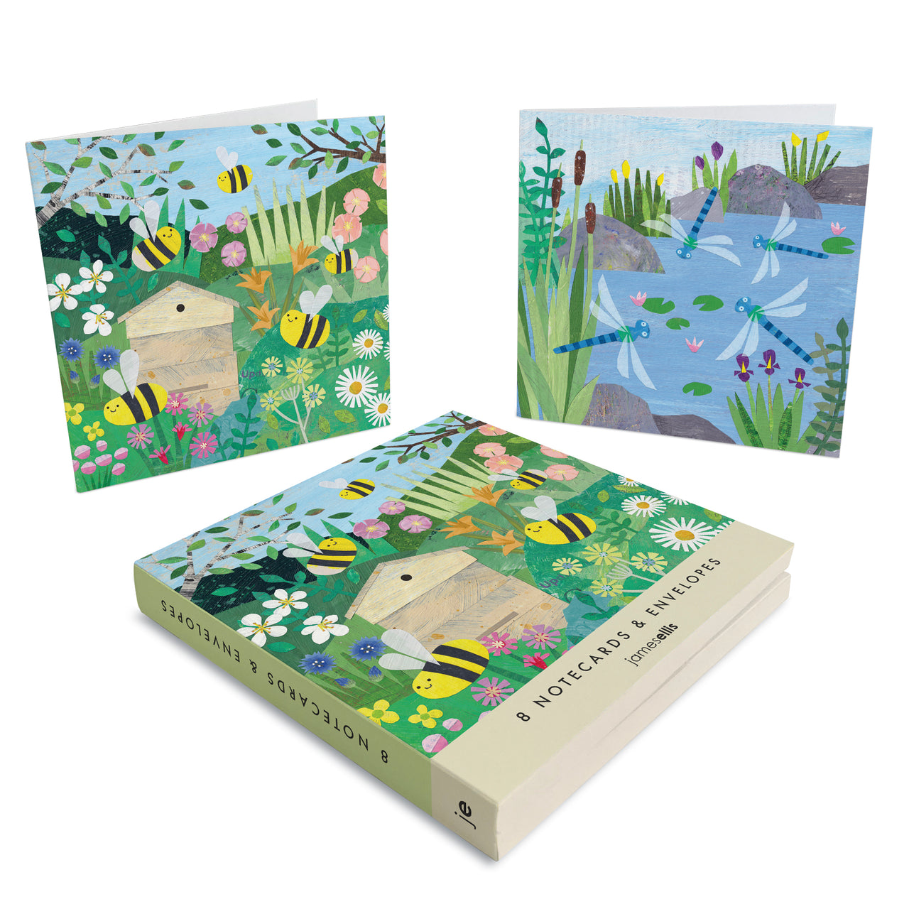 MW4470 - Bees and Dragonflies Wallet of 8 Notecards