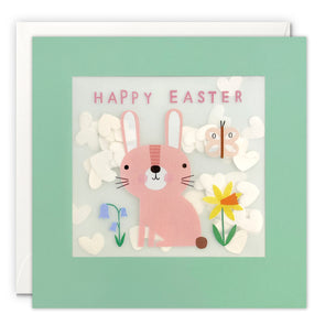 PP4135 - Easter Pink Bunny Paper Shakies Card