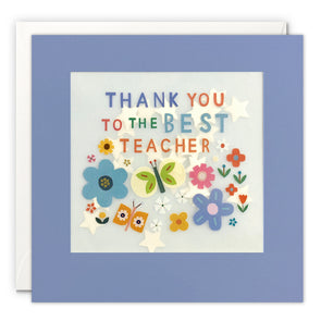 PP4205 - Thank You Teacher Flowers Paper Shakies Card