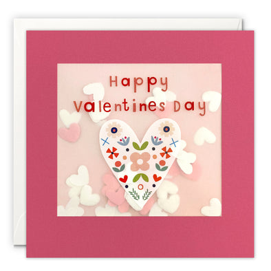 PP4219 - Valentine’s Day Patterned Heart Paper Shakies Card