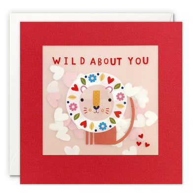 PP4220 - Valentine’s Day Lion Paper Shakies Card