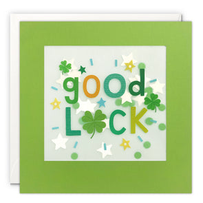 PP4334 - Good Luck Clovers and Stars Paper Shakies Card