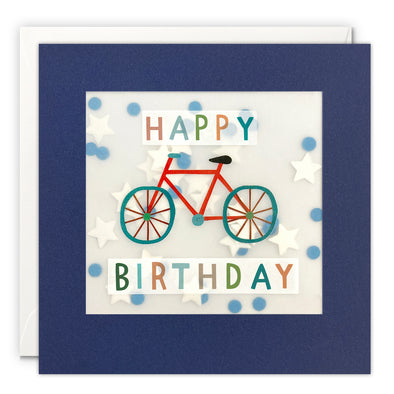 PP4346 - Birthday Red Bike Paper Shakies Cards