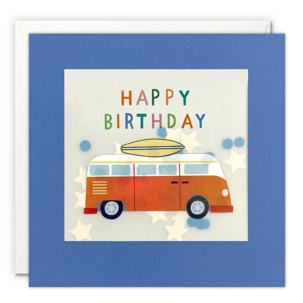PP4348 - Birthday Surfer Van Paper Shakies Card