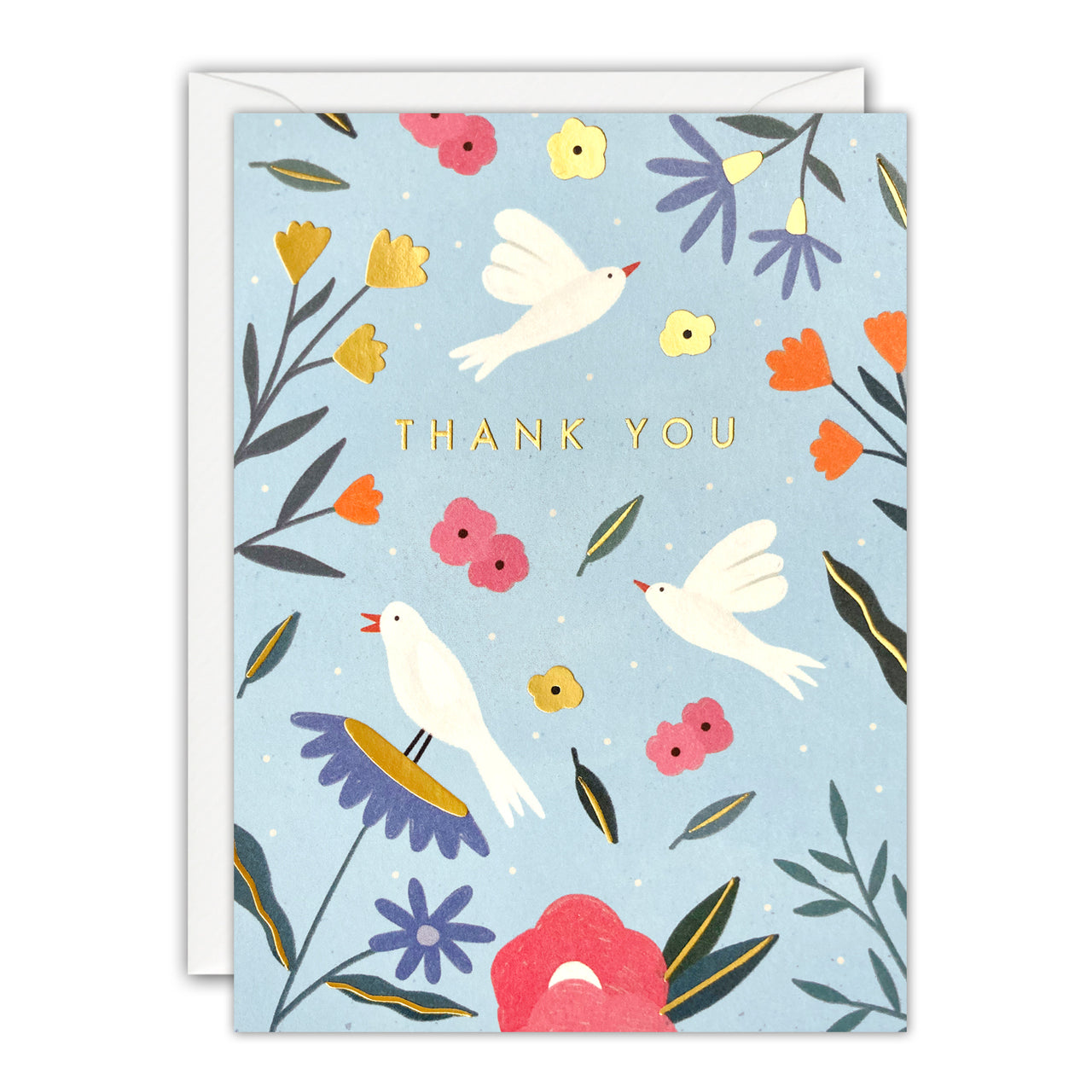 Q4455 - Thank You Birds and Flowers Minnows Card