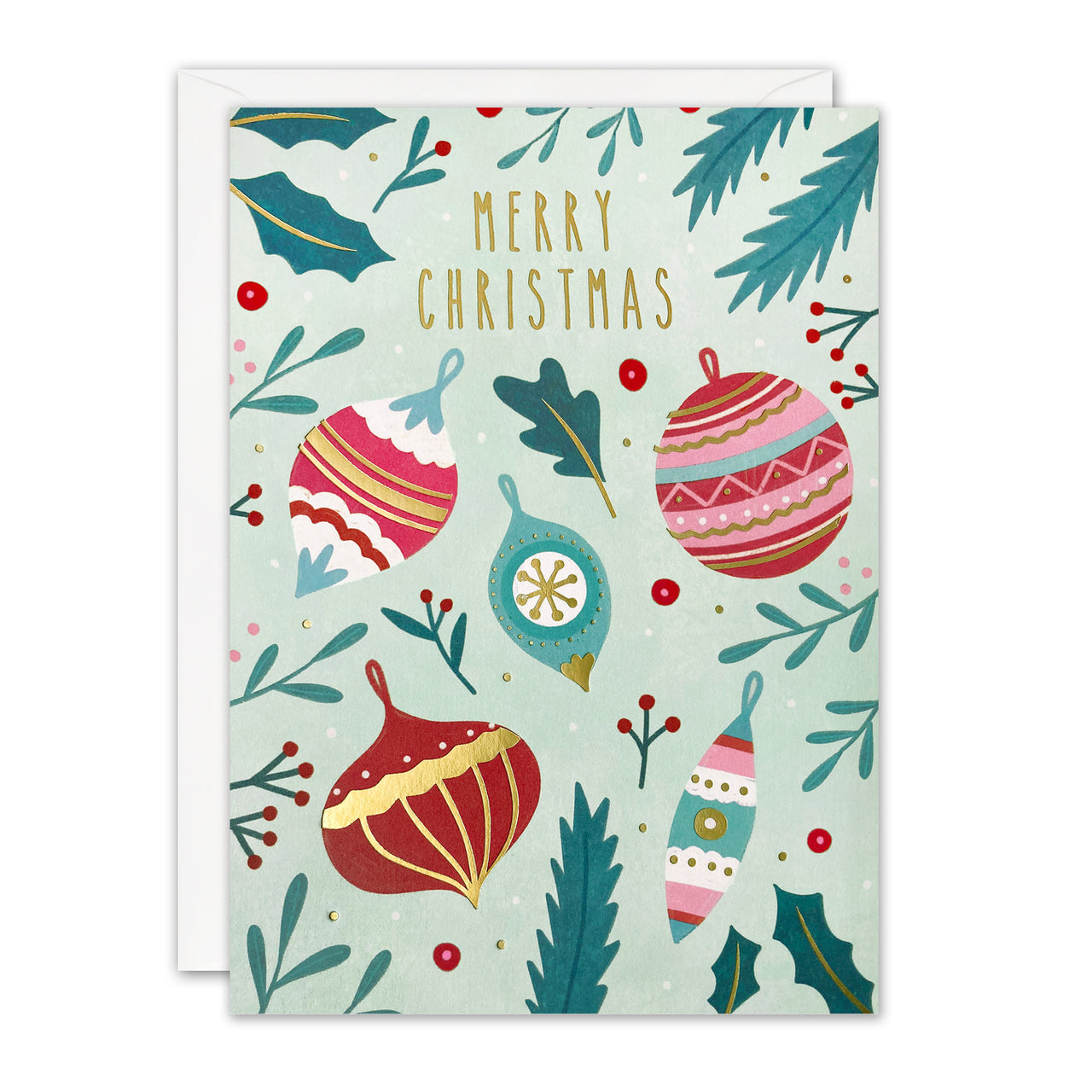 RJ4375 - Baubles Christmas Sunbeams Card