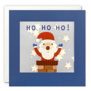 RPP4390 - Santa in Chimney Christmas Paper Shakies Card