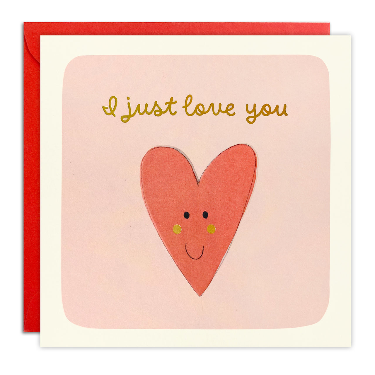 T4749 - I Just Love You Heart Square Peg Card