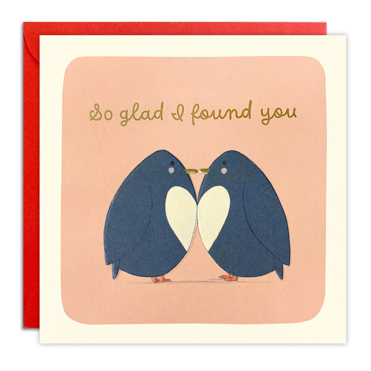 T4750 - So Glad I Found You Penguins Square Peg Card