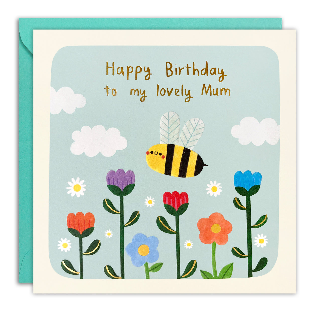 T4810 - Mum Bee Birthday Square Peg Card