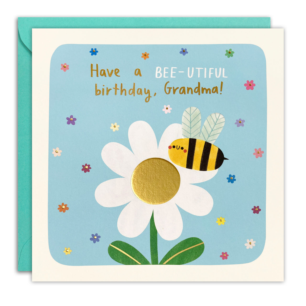 T4816 - Grandma Bee-utiful Birthday Square Peg Card