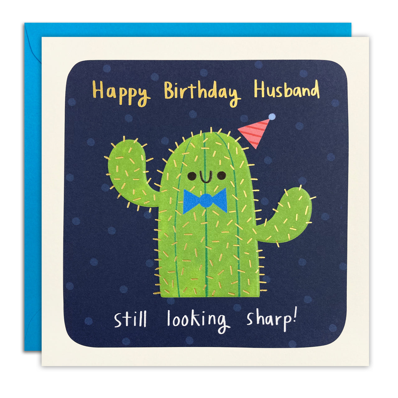T4821 - Husband Cactus Birthday Square Peg Card