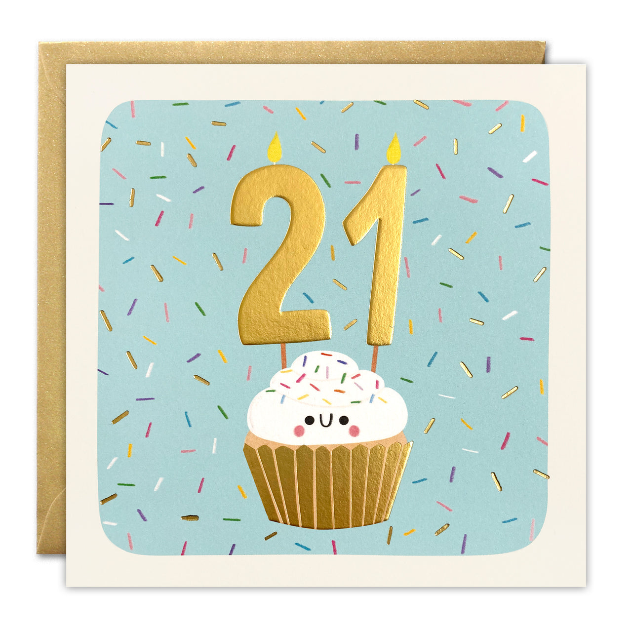 T4853 - Age 21 Cupcake Square Peg Card