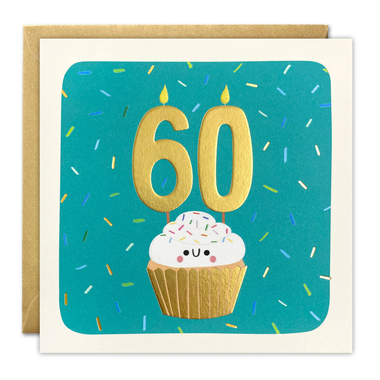 T4857 - Age 60 Cupcake Square Peg Card